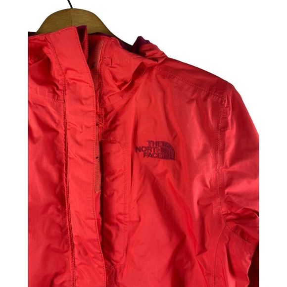 The North Face Hyvent Rain Jacket Windbreaker Coat Full Zip Womens XS Coral - Picture 3 of 5